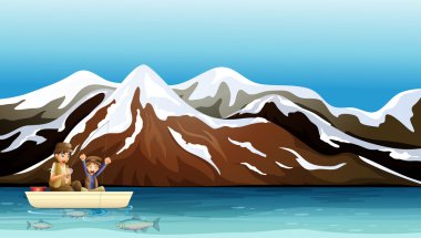 iki erkek Balık tutma