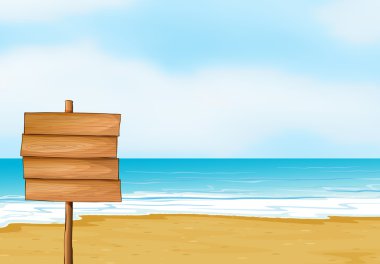 boş bir ahşap tabela