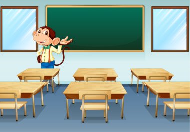 bir maymun öğretmen