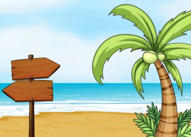 boş tabela ağaçtan