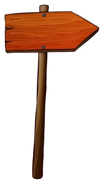 Ein Schild-Pfeil aus Holz — Stockvektor