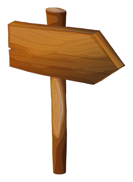 A blank wooden arrow signboard — Stock Vector