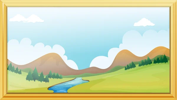 Frame of a Mountain View — Stock Vector