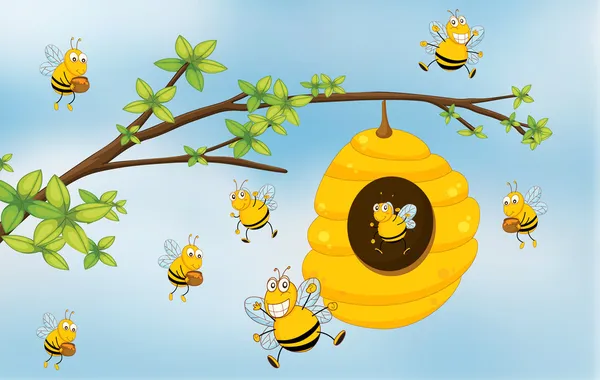 Abeja — Vector de stock