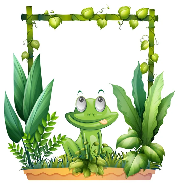 A frog thinking — Stock Vector