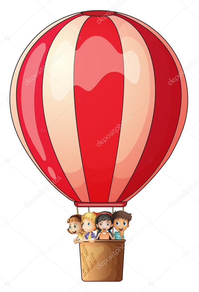 A stripe air balloon