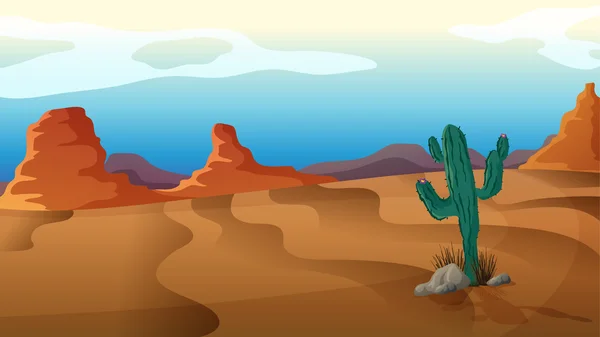 Un triste cactus — Image vectorielle