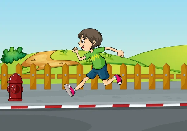 A boy running — Stock Vector