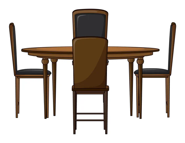 Μία τραπεζαρία τραπέζι — Διανυσματικό Αρχείο