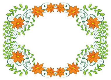 bir sarmaşık bitki çiçek sınır ile