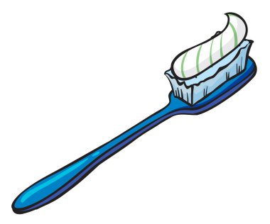 bir diş macunu ile mavi diş fırçası