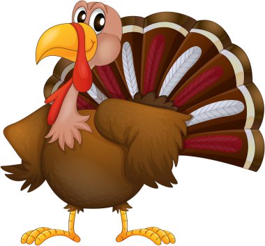 An angry turkey clipart