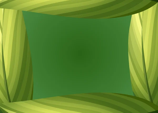 Une bordure feuillue verte — Image vectorielle