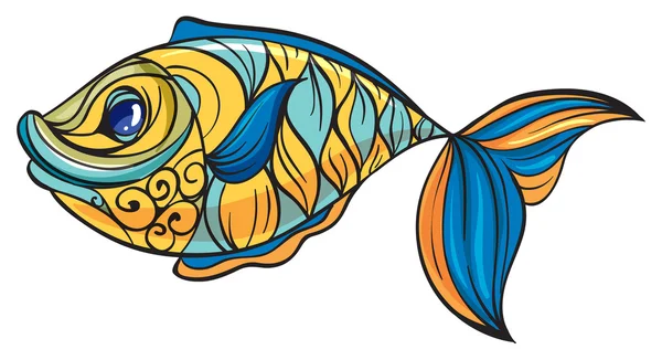 Um peixe colorido — Vetor de Stock