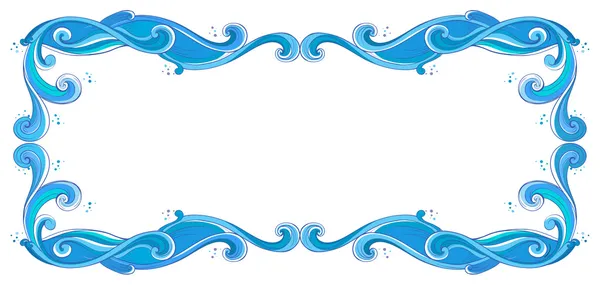 A blue unique border — Stock Vector