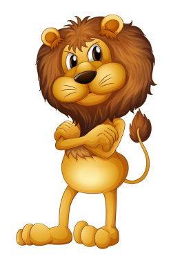 kızgın bir aslan