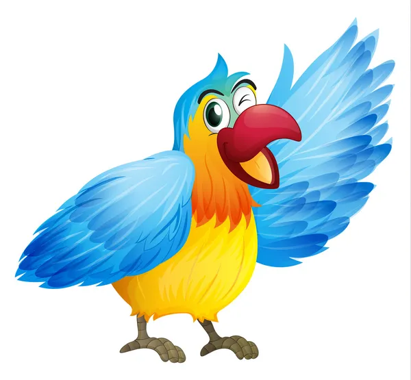 Um papagaio sorridente — Vetor de Stock