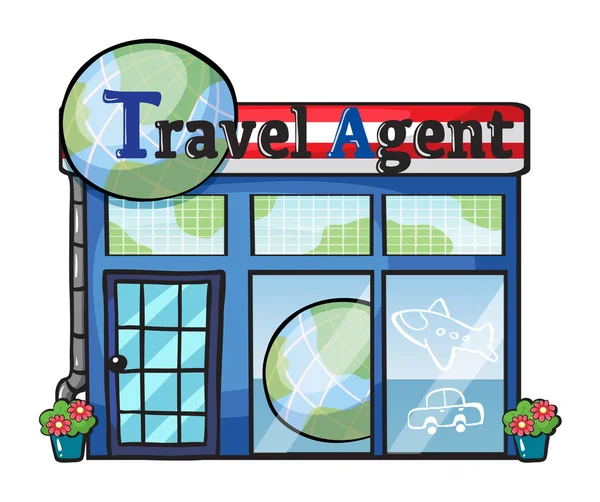 A travel agent office — Stock Vector