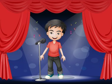 performans olduğu aşamada genç bir adam