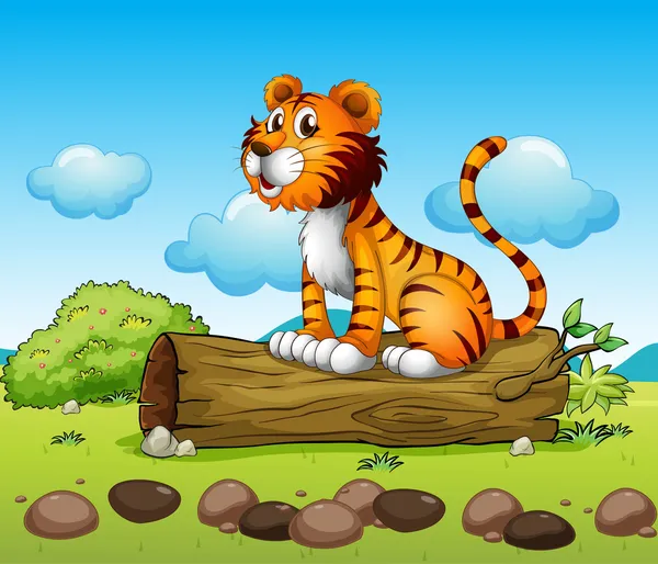 A tiger relaxing — Stock Vector