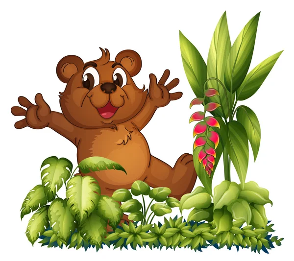 A cheerful bear — Stock Vector