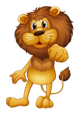 bir aslan duran