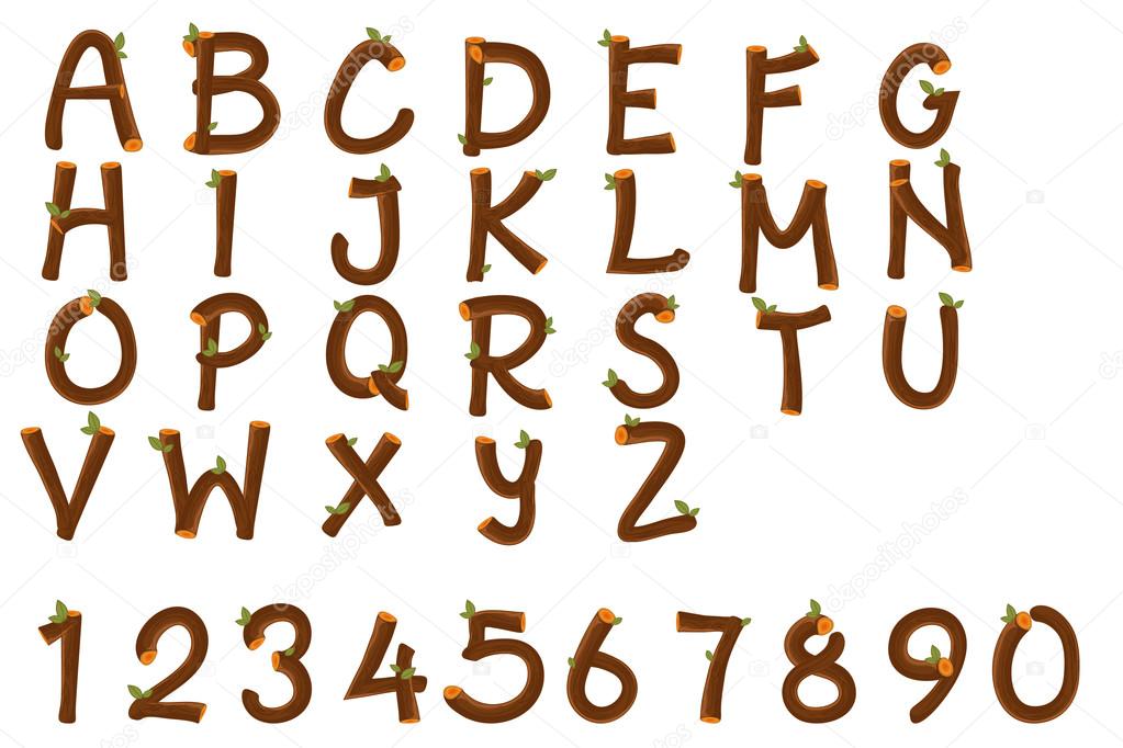 English alphabet and numbers