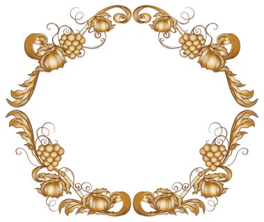 meyveli kahverengi kenarlık