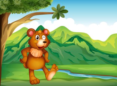 dağ oynayan bir hayvan