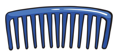 A blue comb clipart