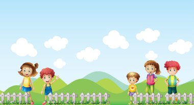 gruptaki beş çocuk