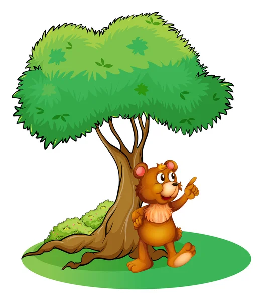 A wild animal under a tree — Stock Vector