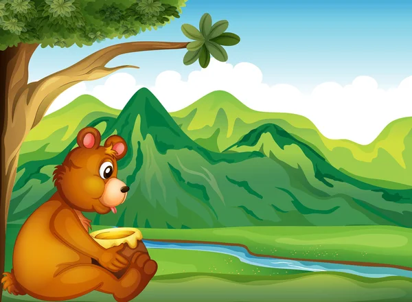 nehir izlerken bir hayvan