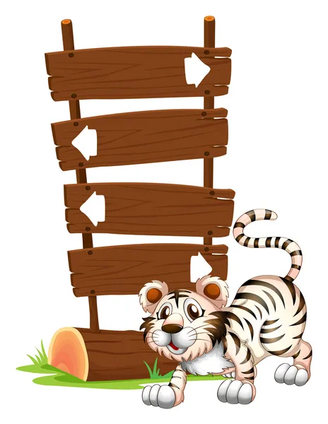 Un tigre en una posición de salto — Archivo Imágenes Vectoriales