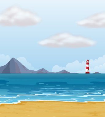 hafif bir ev ve plaj