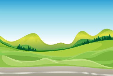 bir yol ve güzel bir manzara