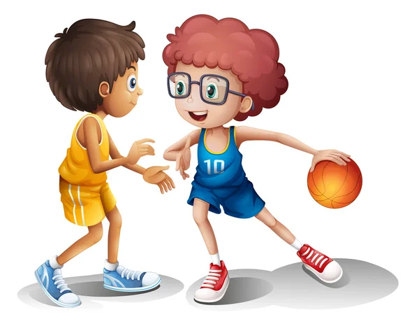 Kinder spielen Basketball — Stockvektor