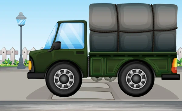 En stor lastbil — Stock vektor