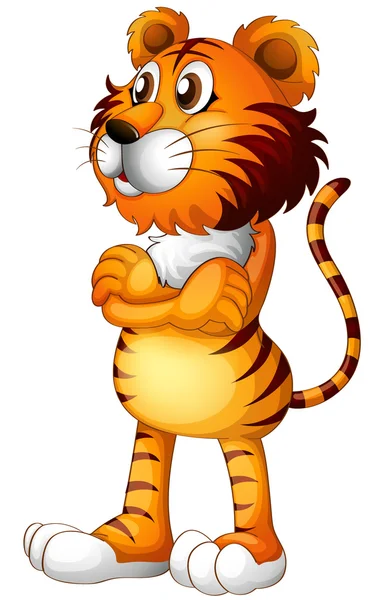A tiger standing alone — Stock Vector