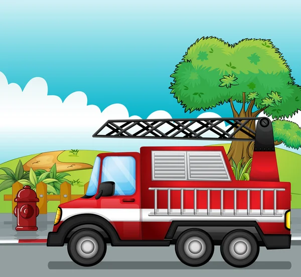 Un camión de bomberos — Vector de stock