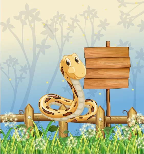 Wąż w płot — Wektor stockowy