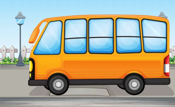 Un autobús amarillo — Vector de stock