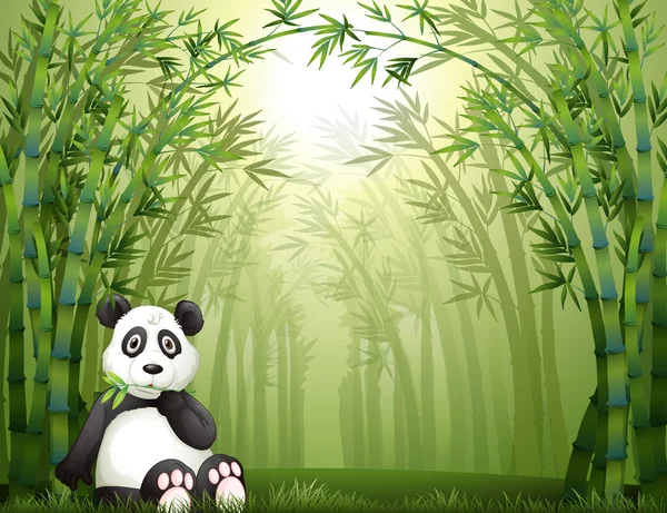 A panda bear and bamboo forest Royalty Free Stock Illustrations