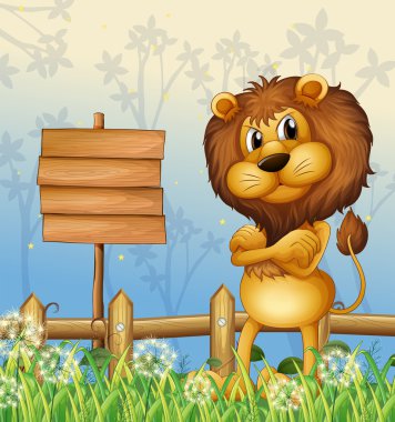 Aslan ormanı ve boş tabela