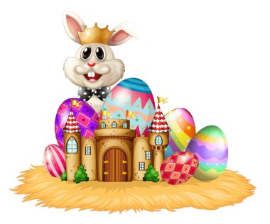 bir kral bunny Paskalya yortusu yumurta
