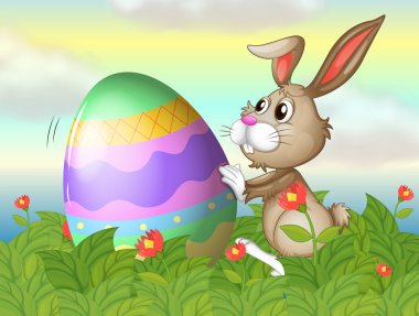 bir tavşan ve Bahçe büyük yumurta