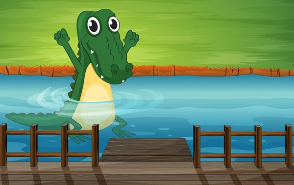 一条鳄鱼 — 图库矢量图片