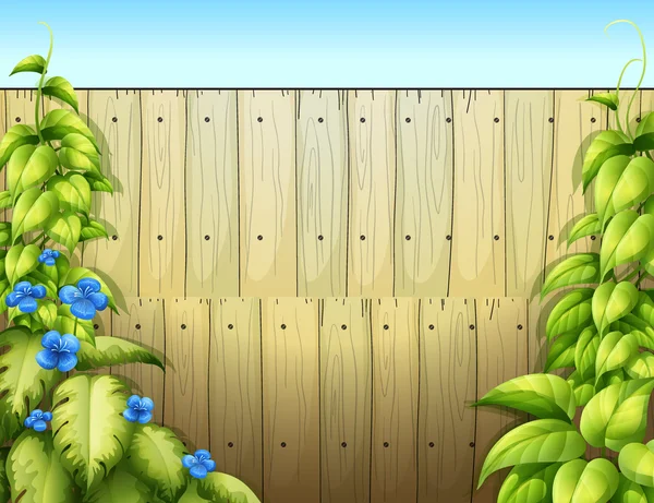 The high wooden fence — Stock Vector