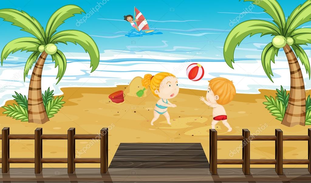 16 833 Kids At Beach Vector Images Free Royalty Free Kids At Beach Vectors Depositphotos