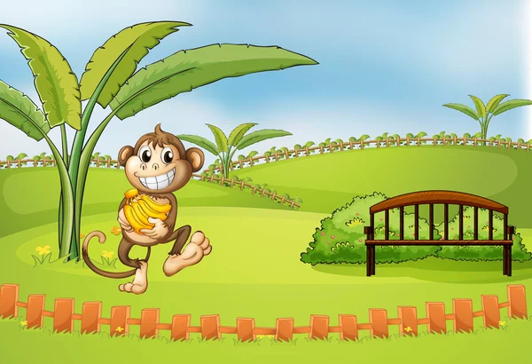 A playful monkey — Stock Vector